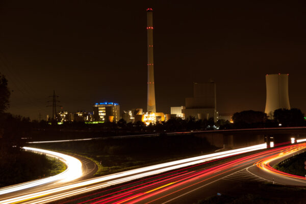2017-10-14 - Autobahnkreuz A43-A42 bei Nacht