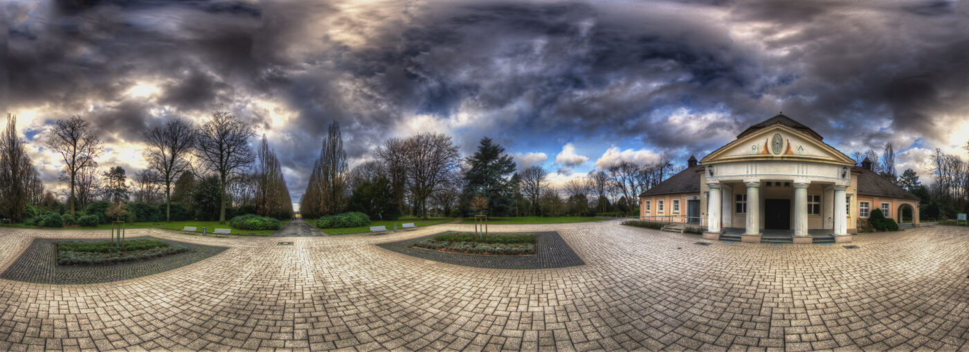 2018-01-01 - Hauptfriedhof Herne - Trauerhalle mit Vorplatz